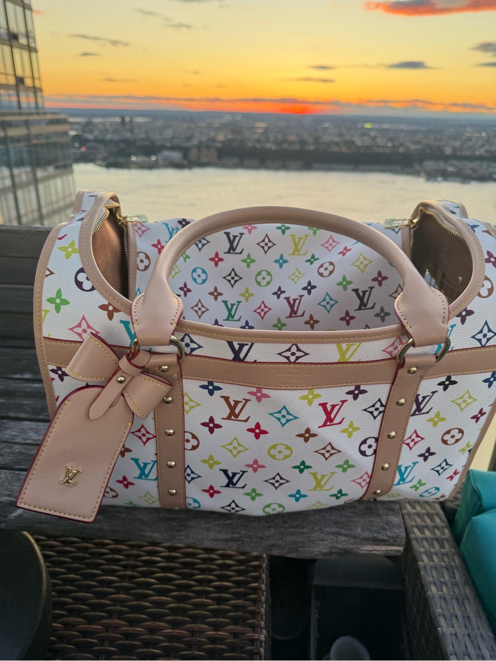 Multicolor pet carrier beautiful for the spring & Summer 🥰